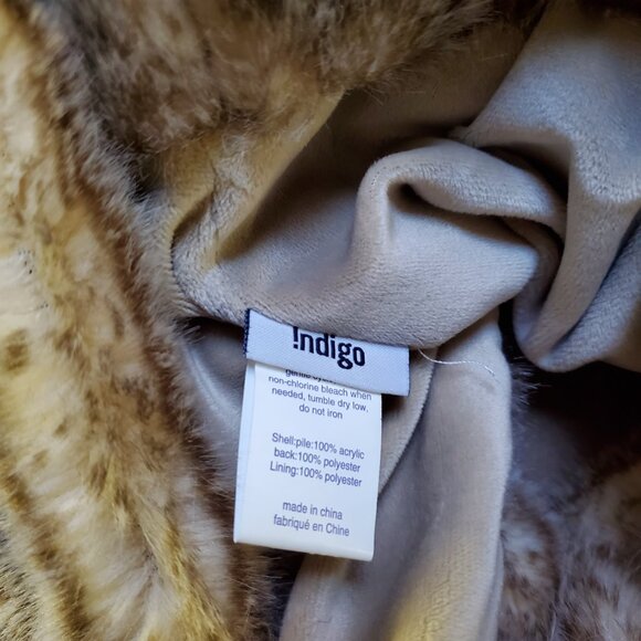Indigo | Faux Fur Cowl Neck Scarf - Picture 3 of 3